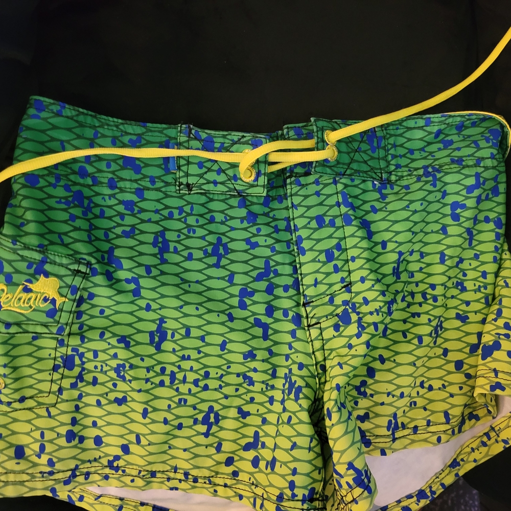 Pelagic Green and Blue Athletic Shorts